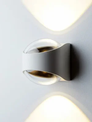Omezená Nabídka LOOM DESIGN Saga LED venkovní nástěnné světlo nahoru/dolů bílé