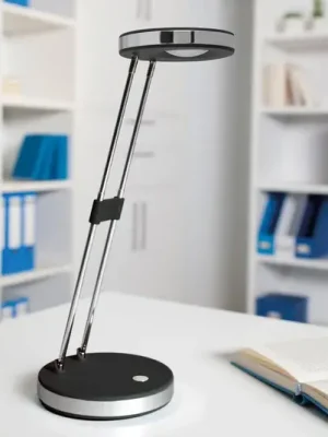 Stolní lampa LED MAULpuck, teleskopické rameno, černá Expresní Doručení