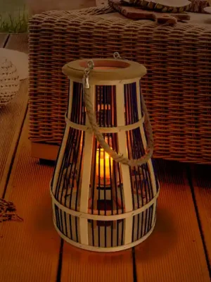 Akční Cena LED solární světlo koš 34cm černá/přírodní