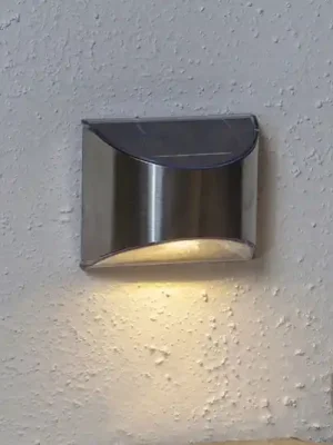 Ihned K Objednání LED solární nástěnné svítidlo Wally, stříbrné, sada 2 ks