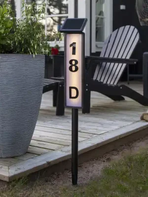 LED solární osvětlení cesty Pathy s číslem domu Akce
