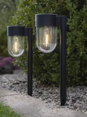 LED solární soklové světlo Cupola v sadě 2 ks Cenově Výhodný
