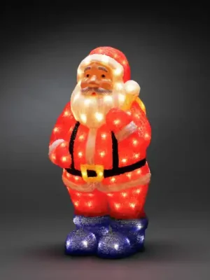 Aktuální LED dekorace Santa Claus pestrá IP44 výška 55 cm