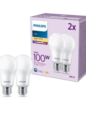 Rychlé Dodání Philips LED žárovka E27 13W 1521lm 2700K matná 2ks