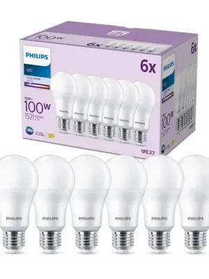 Philips LED žárovka E27 13W 1521lm 4000K matná 6ks Akční Nabídka
