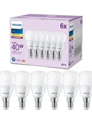 Koupit Online Philips LED žárovka E14 4,9W 470m 2 700K matná 6ks