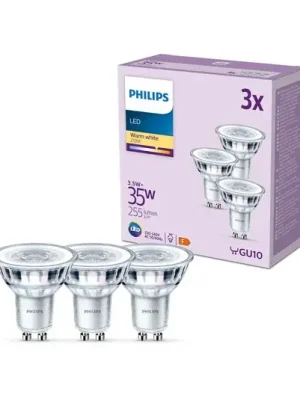Sezónní Sleva Žárovka Philips LED GU10 3,5W 255lm 827 čirá 36° 3ks