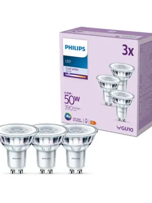 Žárovka Philips LED GU10 4,6W 390lm 840 clear 36° 3ks Oblíbený