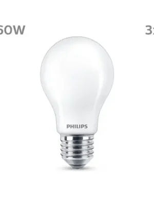Philips LED žárovka E27 7W 806lm 2700K matná 3ks Top Prodej