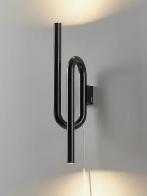 Nová Kolekce Foscarini Tobia LED nástěnné světlo s kabelem, černé