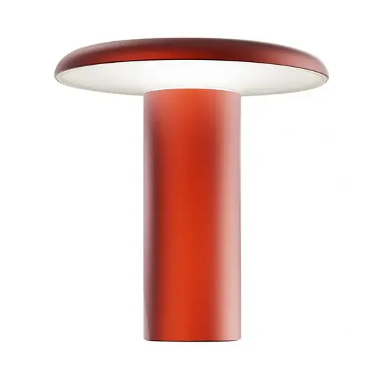 Autentický Stolní lampa Artemide Takku LED s dobíjecí baterií, červená