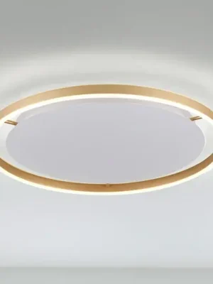 Vysoce Kvalitní LED stropní svítidlo Ritus, Ø 58,5 cm, matná mosaz