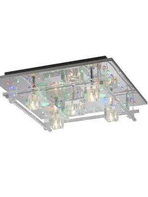 Vysoce Kvalitní LED stropní svítidlo Kemal 2.0, chrom s RGB