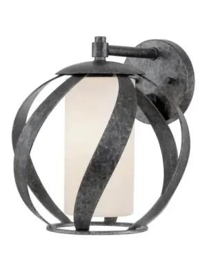 Časově Omezené Nástěnné světlo Blacksmith, černé/bílé, jednoplamenné, IP44