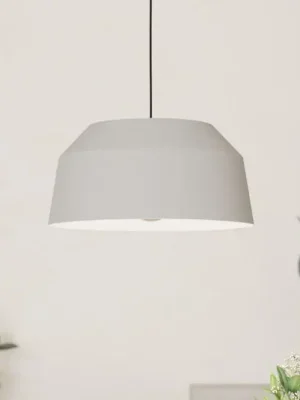 Ověřený Závěsné svítidlo Contrisa v šedé barvě, jedno světlo, Ø 38 cm