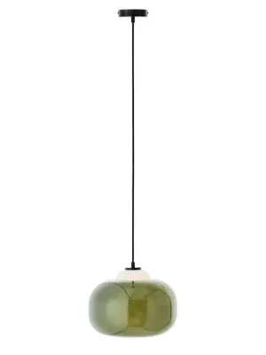 Závěsné světlo Blop ze skla, zelená Akční Cena