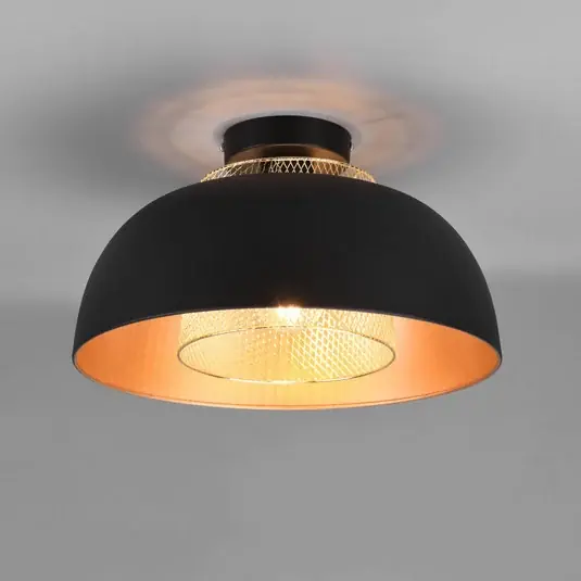 Stropní světlo Punch, černá/zlatá, Ø 35 cm Nejprodávanější