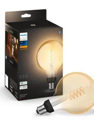 Sleva Philips Hue White E27 7W Globe Filament G125 550lm