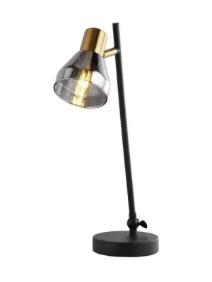 Stolní lampa Classy se stínidlem z kouřového skla Akční Cena