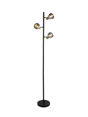 Elegantní třísvítidlová stojací lampa, kouřové sklo Horká Nabídka