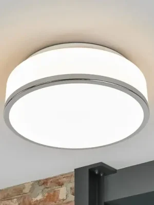 Sleva Zápustné stropní svítidlo IP44, Ø 28 cm, chrom