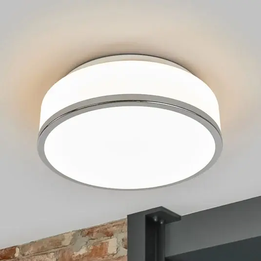 Sleva Zápustné stropní svítidlo IP44, Ø 28 cm, chrom