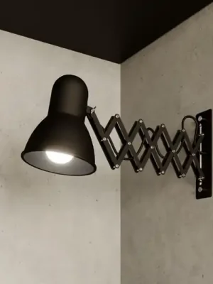 Nástěnné světlo Harmony s ramenem, černé Zlevněný