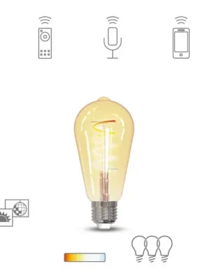 Ověřený Müller Licht tint LED žárovka Retro zlatá E27 5,5W