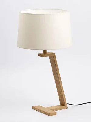 Koupit Online Stolní lampa Memphis LT ze dřeva a látky, bílá