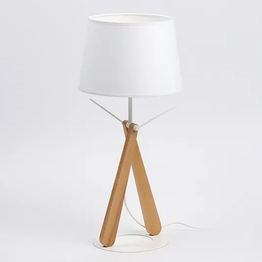 Stolní lampa Zazou LT bílá / dřevo světlé Odeslání Ihned