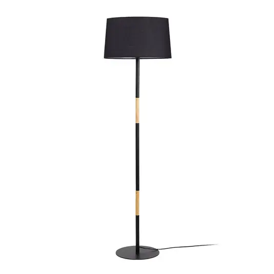 Stojací lampa Mikados LS, ocel a dřevěné prvky Ověřený