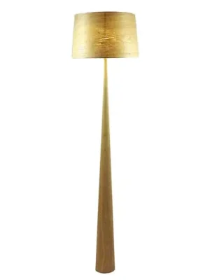 Finální Výprodej Stojací lampa Totem LS z kovu, dřevěná dýha