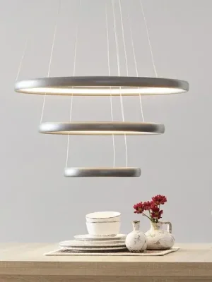 Super Cena LED závěsné světlo Trinity z hliníku, stříbrná