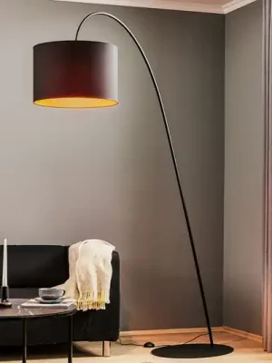 Lampový oblouk Alice se stínidlem na lampu v černé a zlaté barvě Pouze Dnes
