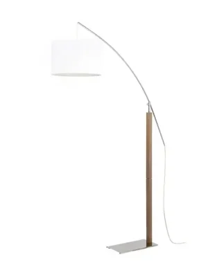 Sezónní Sleva Aluminor Rainbow stojací lampa dub šedý/chrom