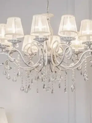 Novinka Lustr Maytoni Grace, bílý, 10 světel, organza