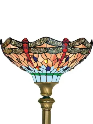 Sleva Stojací lampa Dragonfly ve stylu Tiffany