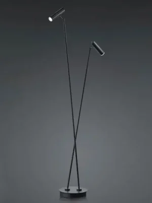 Kup Teď LED stojací lampa Tom, 2 zdroje, černá