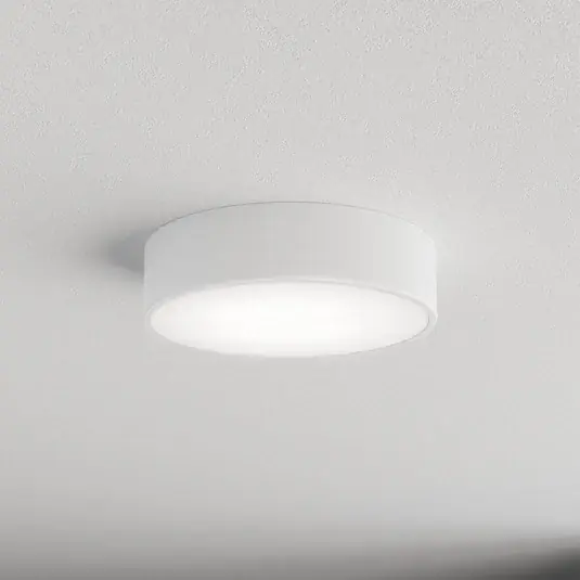 Stropní světlo Cleo 300, bílé, senzor, IP20, Ø 30 cm, kov Poslední Šance