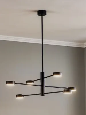 Must-Have Stropní světlo Orbit VI, černé, šestilampové
