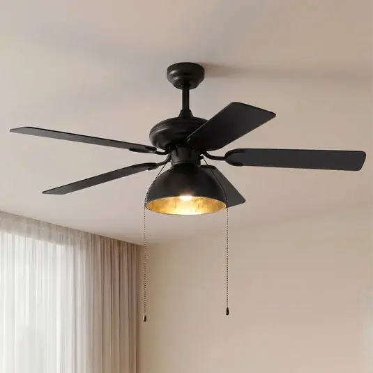 Stropní ventilátor Lucande s osvětlením Shamoian, tichý, Ø 130 cm Výprodej