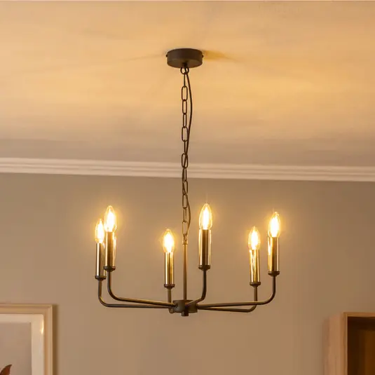 Lustr Ampli, černý/zlatý, šestisvětelný Kup Teď