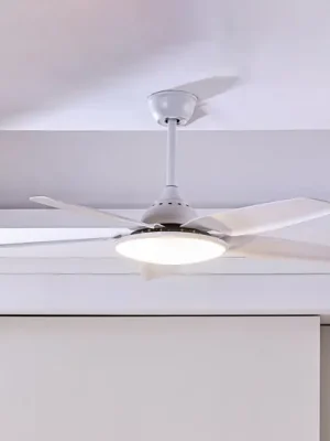Nová Kolekce Stropní ventilátor Lucande LED Divian, bílý, DC, tichý, CCT