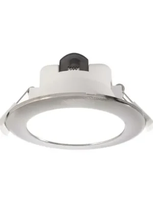 Oblíbený LED vestavné stropní svítidlo Acrux, Ø 11 cm, stříbrný mat, CCT