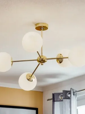 Nejprodávanější Stropní světlo Dori, pětilampové, zlaté