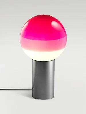 Aktuální Stolní lampa MARSET Dipping Light, výška 22 cm, růžová/grafitová