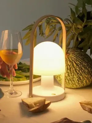 Nízká Cena Nabíjecí stolní lampa MARSET FollowMe LED, bílý dub, výška 29 cm