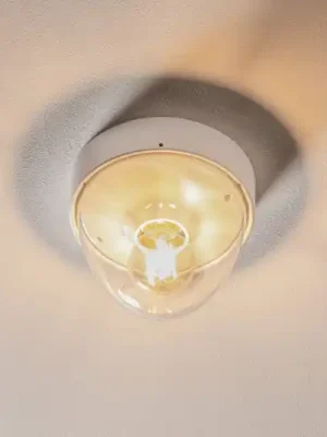Stropní světlo Nook s čirým stínidlem na lampu, bílé Víkendová Akce