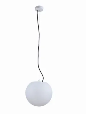 Super Cena Venkovní závěsná lampa Cumulus, Ø 45 cm, bílá, plast, IP65, E27
