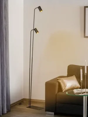 Cenově Výhodný Stojací lampa Mono II, dvouramenná, černá